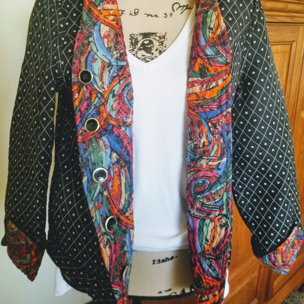 Colorful Reversible Quilt Jacket - Picture 4 of 10